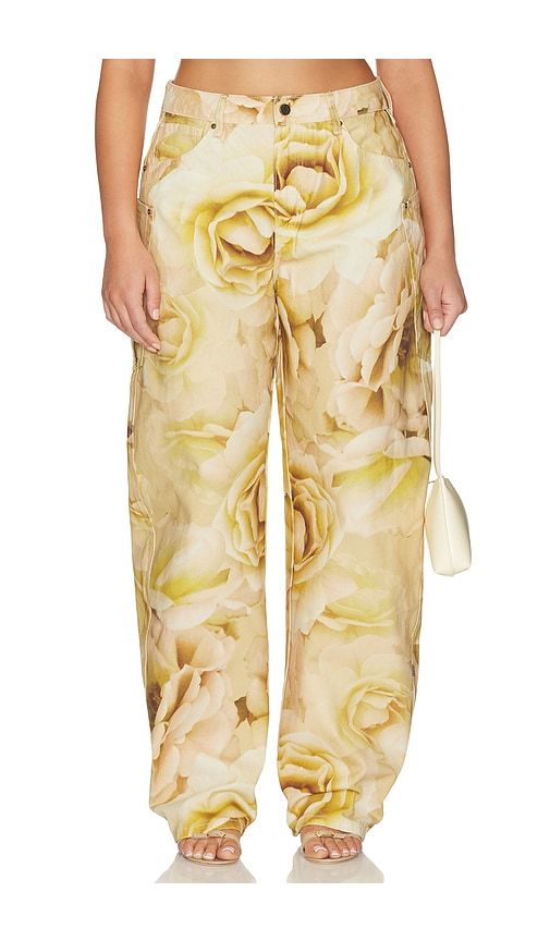 The Hr Chippy Barrel Pant in Beige. - size 27 (also in 28) - AFRM - Modalova