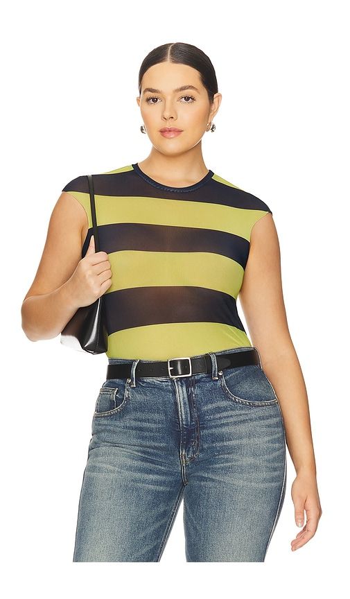 Nina Top in Green,Navy. - size L (also in M, S) - AFRM - Modalova