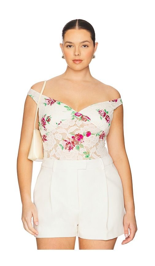 Alexis Chrochet Lace Bodysuit in White. - size XL (also in XXL) - AFRM - Modalova