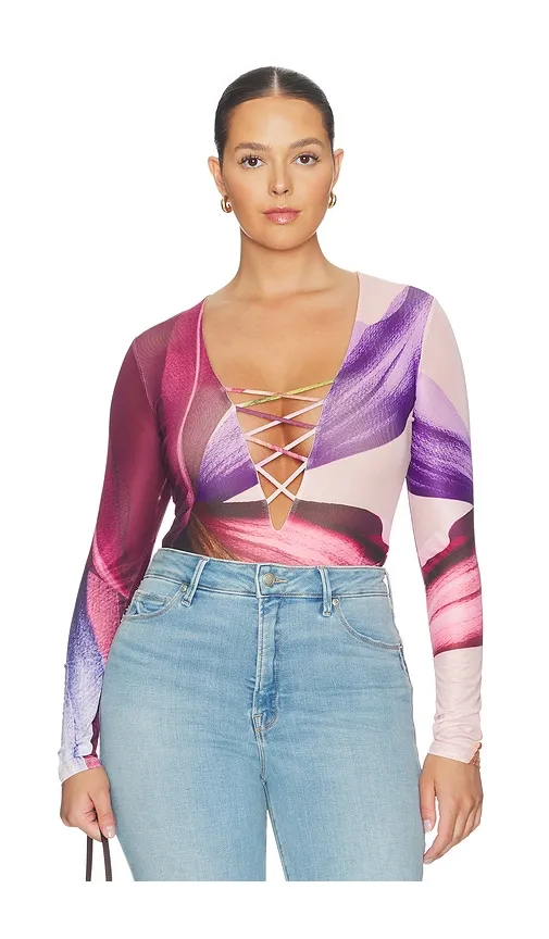 Eaton Bodysuit in Purple,Fuchsia. - size M (also in S, XS, XXS) - AFRM - Modalova
