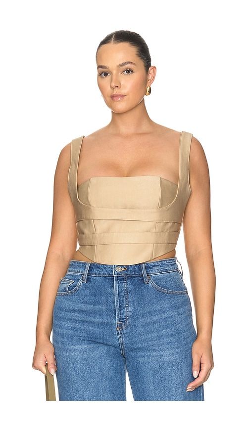 Kendra Top in Tan. - size L (also in M, XS, XXL, XXS) - AFRM - Modalova