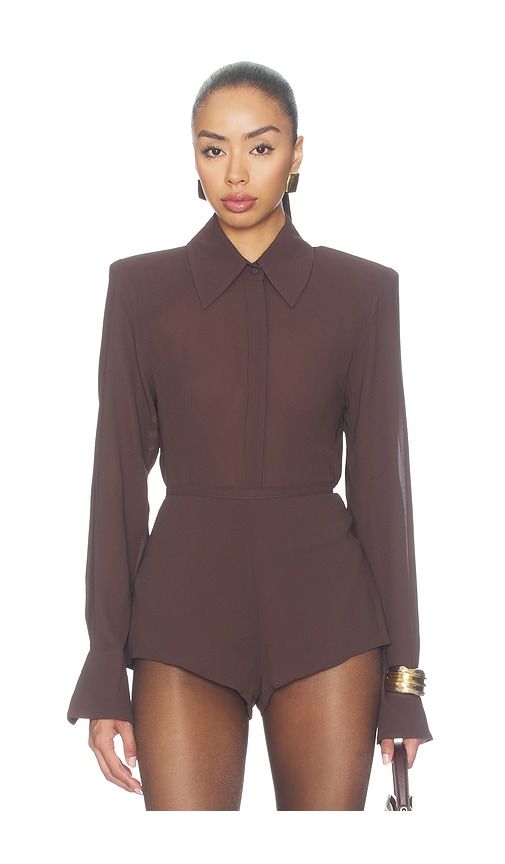 Caroline Top in Chocolate. - size 1X (also in L) - AFRM - Modalova