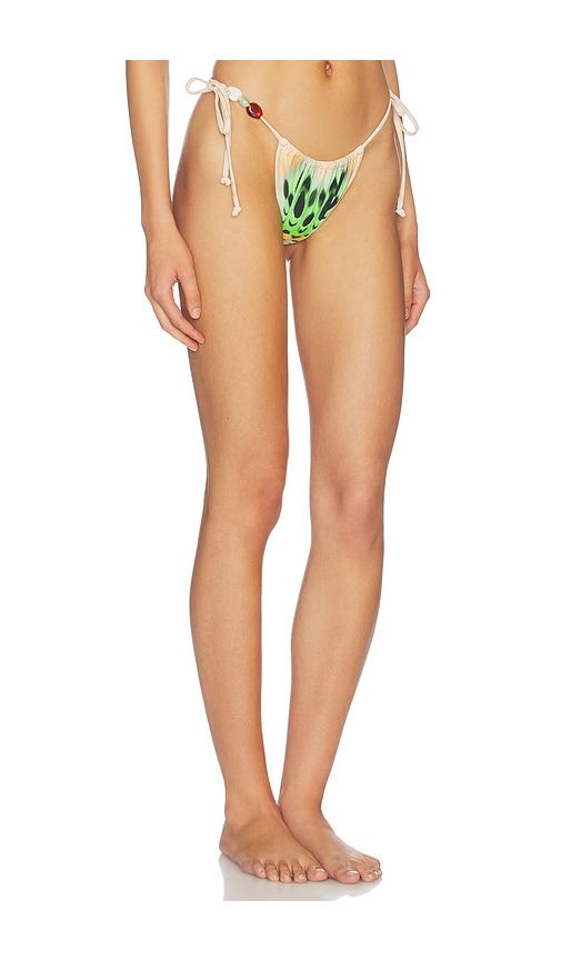 Cali Beaded Bikini Bottom in Green,Beige. - size L (also in M, S, XL, XS) - AFRM - Modalova