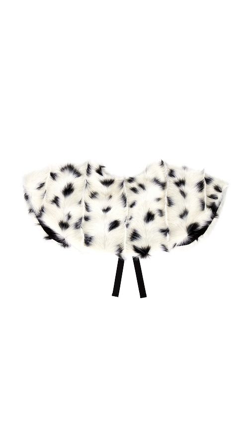 Faux Fur Long Haired Shoulder Collar in Black - AKNVAS - Modalova