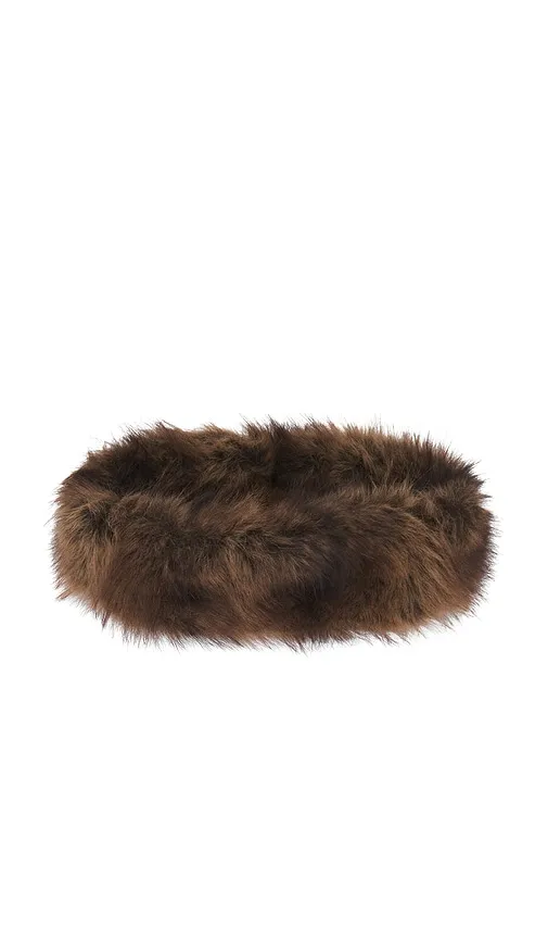 AKNVAS Faux Fur Headband in Brown - AKNVAS - Modalova