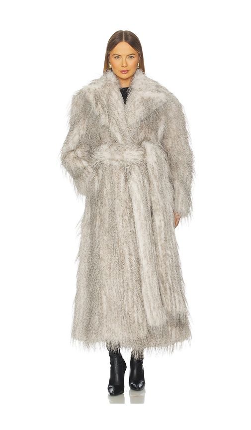 X REVOLVE Duke Faux Fur Coat in - AKNVAS - Modalova
