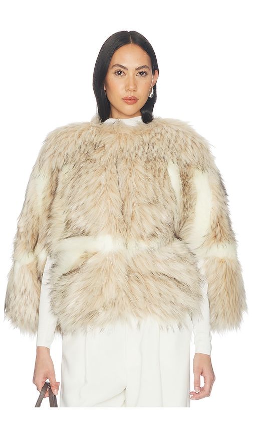 Page Faux Fur Cape in . - size L (also in M, S, XS) - AKNVAS - Modalova