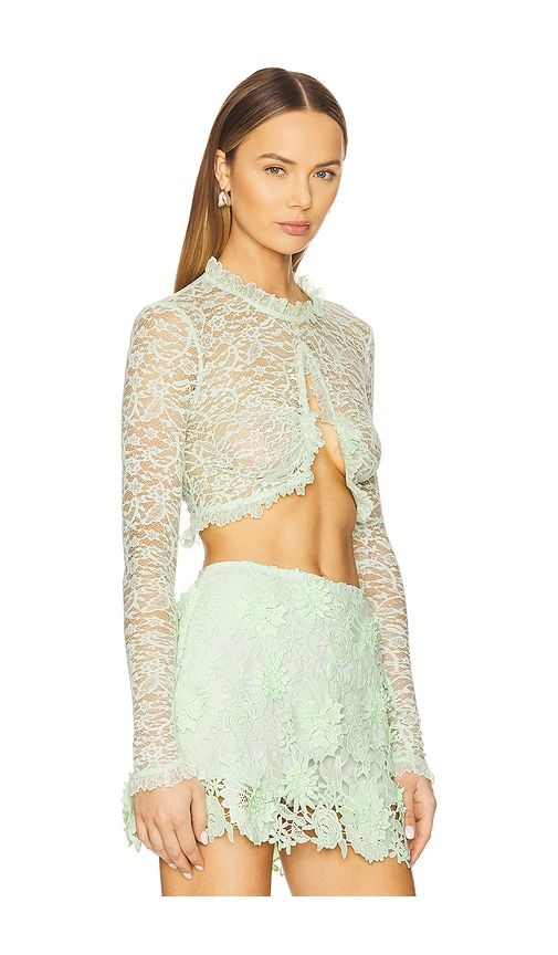 X REVOLVE Dylan Longsleeve Top in Green. - size L (also in M) - AKNVAS - Modalova