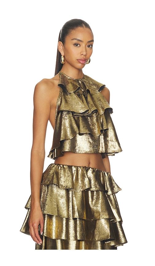 Bodil Ruffle Top in . - size L (also in S, XS) - AKNVAS - Modalova