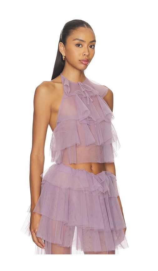 Bodil Tulle Ruffle Top in . - size M (also in S, XS) - AKNVAS - Modalova