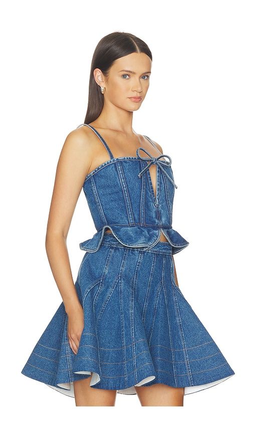 Carmi Denim Top in Blue. - size 0 (also in 12, 2, 4, 8) - AKNVAS - Modalova