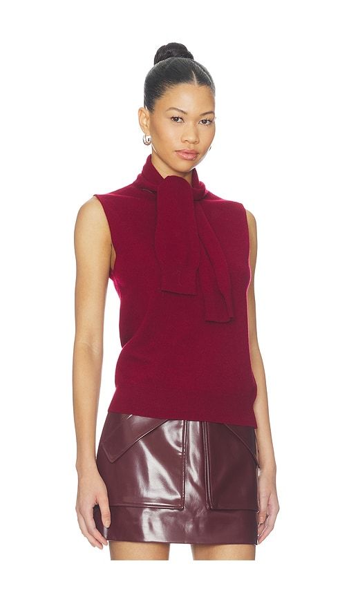 Giorgia Cashmere Wool Blend Sleeveless Tie Knit Top in . - size L (also in M, S, XS) - AKNVAS - Modalova
