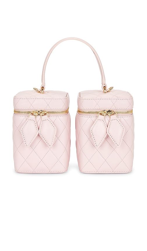 Rox Mini Quilted Leather Double Box Bag in Pink - AKNVAS - Modalova