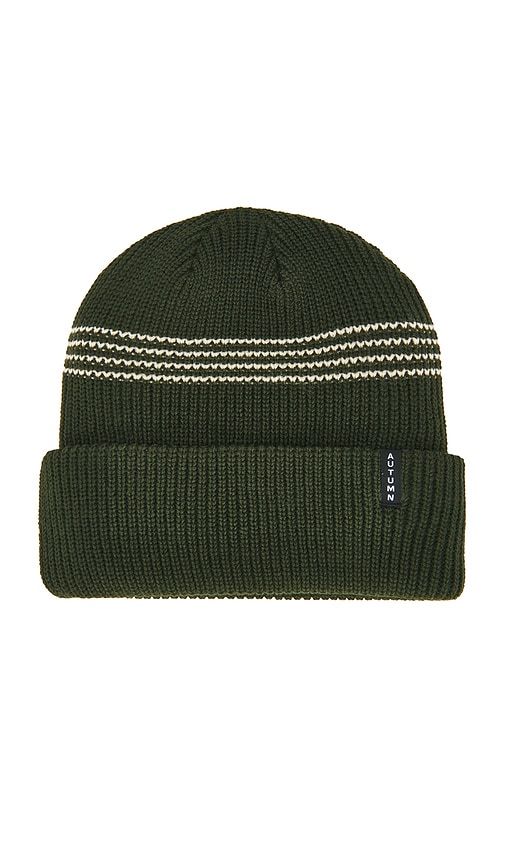 Mini Stripe Beanie in Green - Autumn Headwear - Modalova