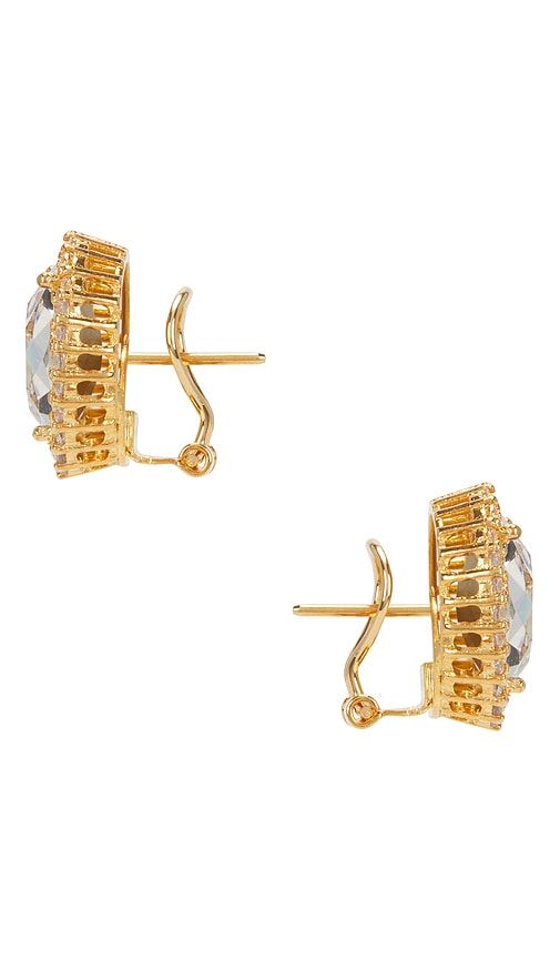 Omega Clasp Oval Stud Earrings in Metallic - Anton Heunis - Modalova