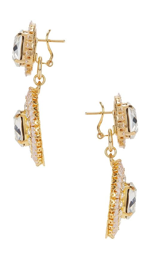 Clip Oval Pendant Drop Earrings in White - Anton Heunis - Modalova
