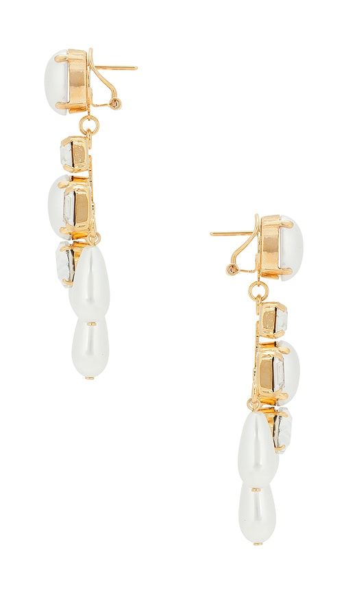 Omega Clasp Chandelier Earrings in Ivory - Anton Heunis - Modalova