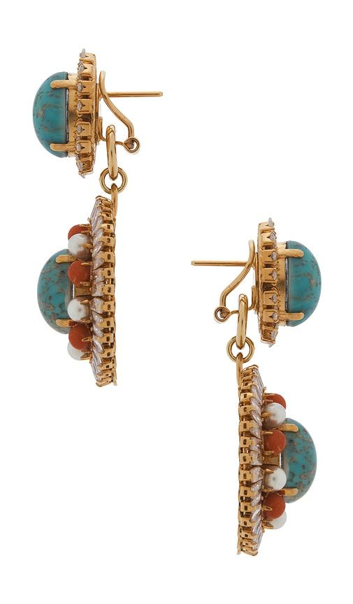 Oval Disc Chandelier Earrings in Multi - Anton Heunis - Modalova
