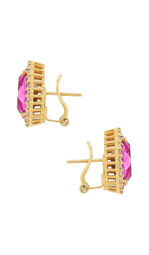 Omega Clasp Oval Earrings in Pink - Anton Heunis - Modalova