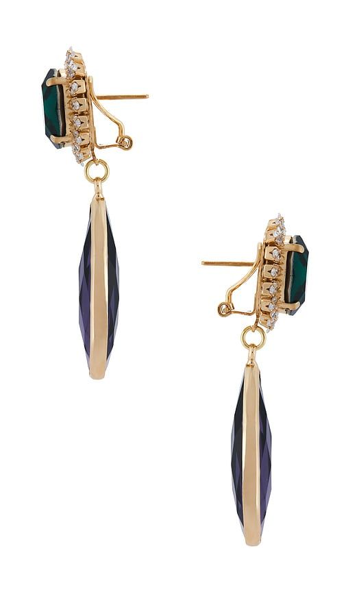 Stud With Clip Oval & Tear Pendant in Metallic - Anton Heunis - Modalova