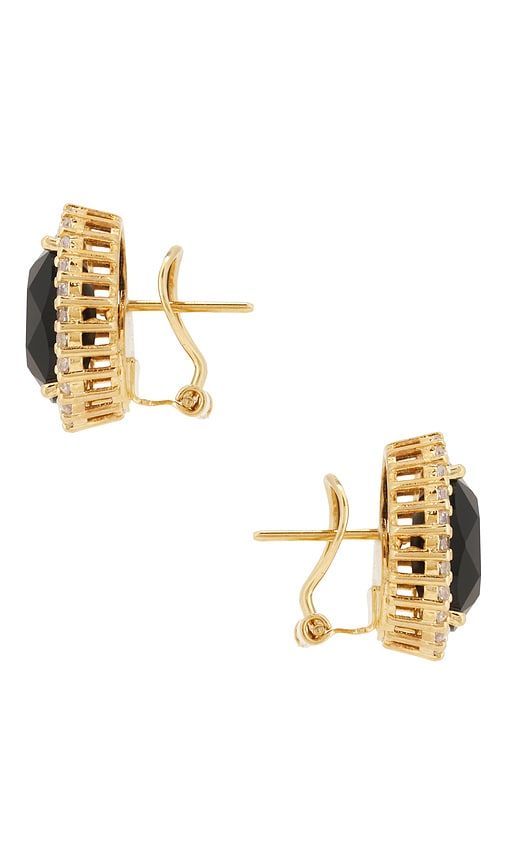 Omega Clasp Oval Earrings in Black - Anton Heunis - Modalova