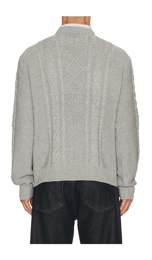 Andre Cable Knit Sweater in Grey. - size L (also in M, S) - Asher - Modalova