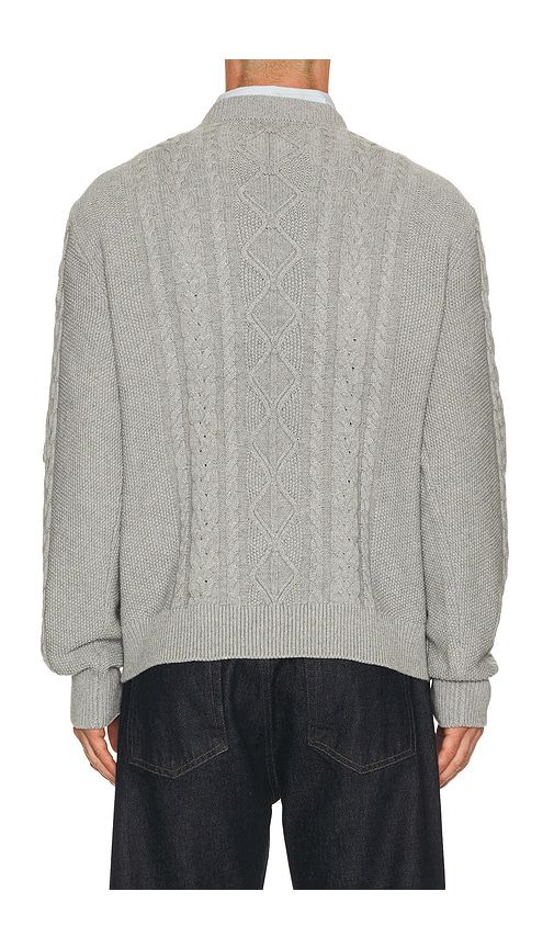 Andre Cable Knit Sweater in Grey. - size L (also in M, S, XL/1X) - Asher - Modalova