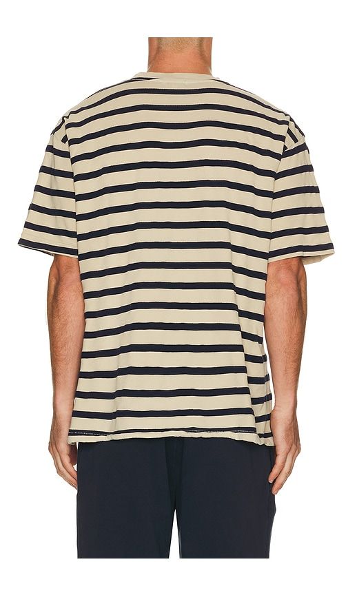 Enzo Striped Tee in Cream. - size L (also in M, XL/1X) - Asher - Modalova