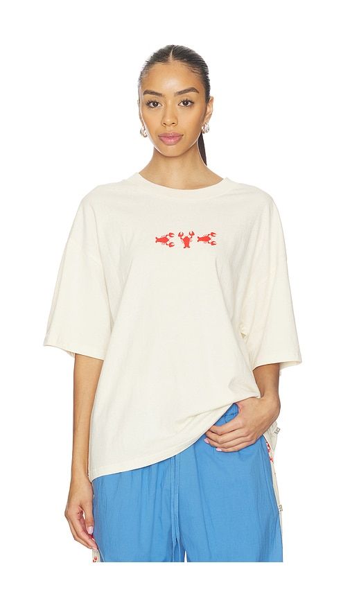 Lobster Tee in Cream. - size L (also in S, XS) - Araminta James - Modalova
