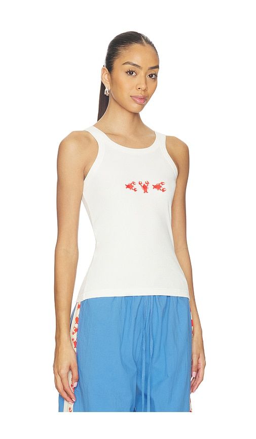 Lobster Tank Top in White. - size L (also in M, XL) - Araminta James - Modalova