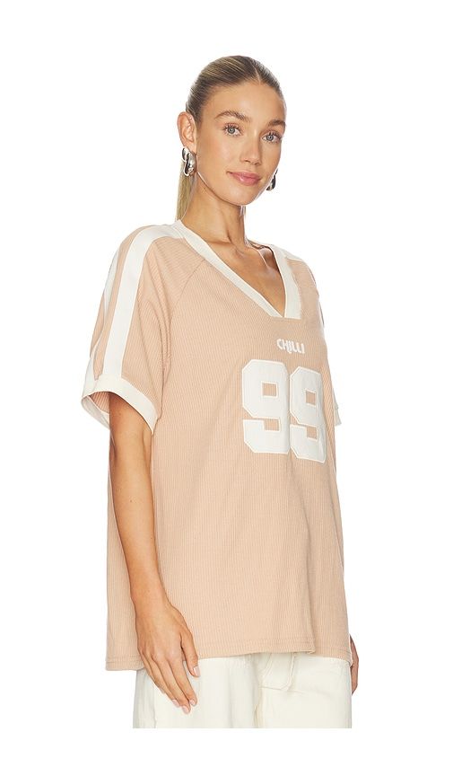 Chilli 99 Waffle Tee in Nude. - size L (also in M, S, XL, XS) - Araminta James - Modalova