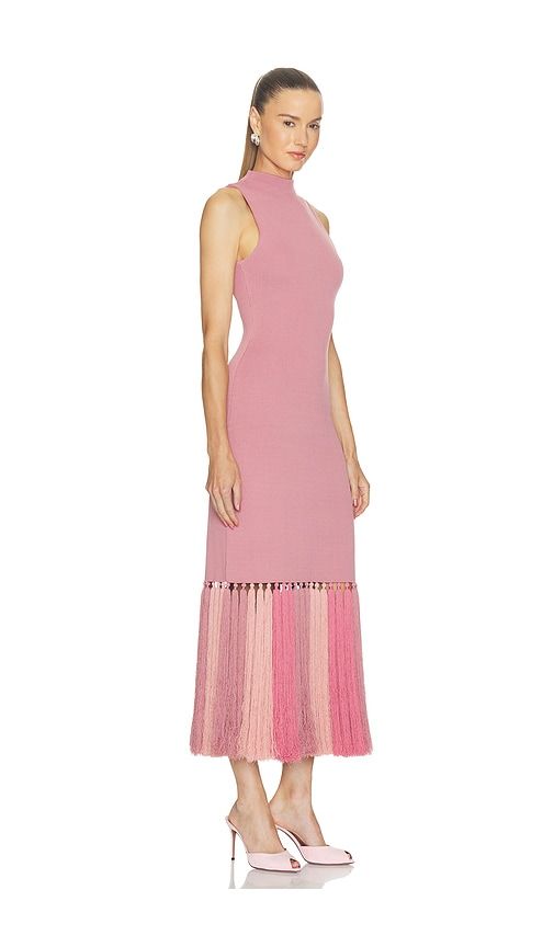 Sofyr Knit Tassel Midi Dress in Pink. - size S (also in XL, XS, XXS) - Aje - Modalova