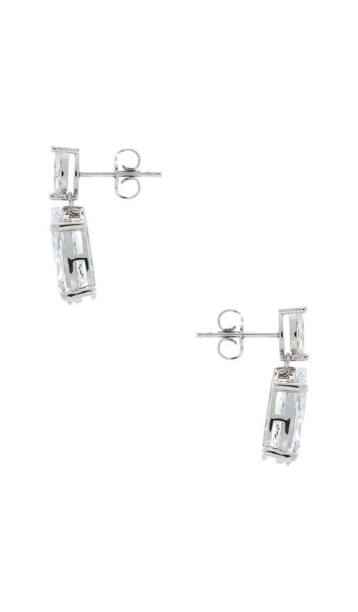 Fancy Cz Marquise X Pear Dangle Stud Earring in Metallic - By Adina Eden - Modalova