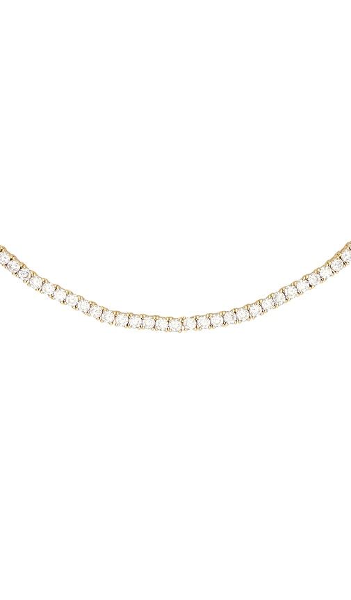 Cz Half Tennis Collar Choker in Metallic - By Adina Eden - Modalova