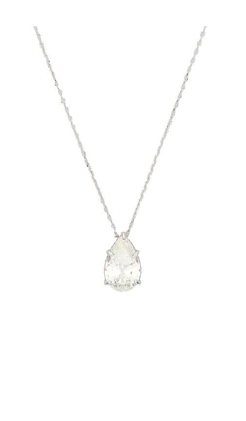 Fancy Pear Necklace in Metallic - By Adina Eden - Modalova