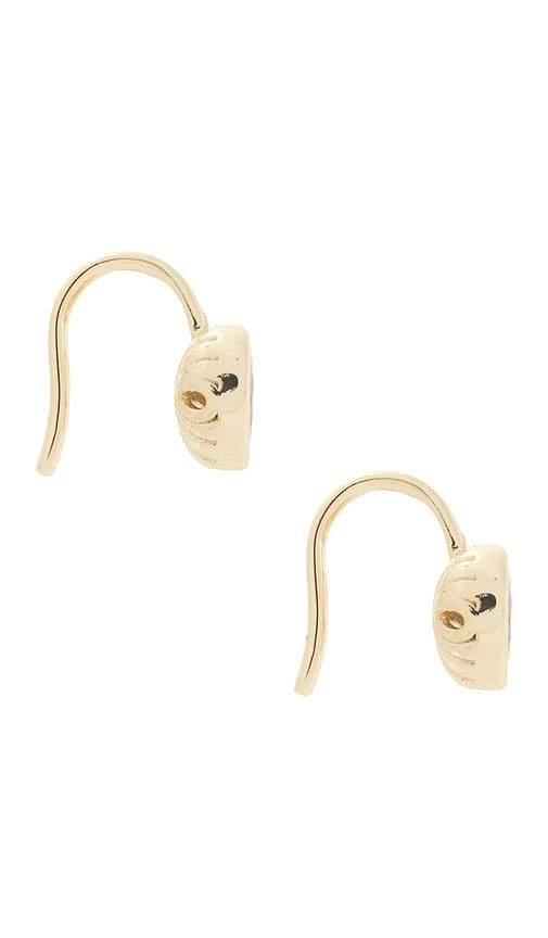 Faceted Teardrop Huggie Earring in Metallic - By Adina Eden - Modalova