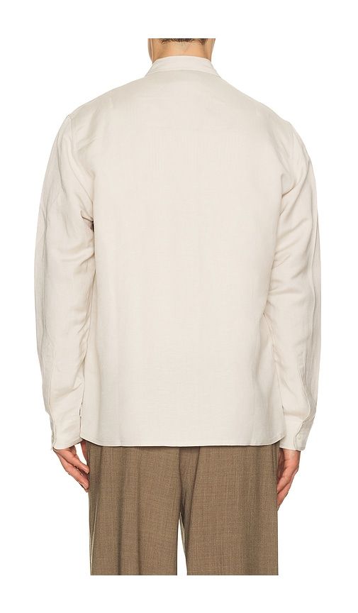 Andrew Long Sleeve Linen Shirt in Cream. - size L (also in M, S) - AUTO-REPLY - Modalova