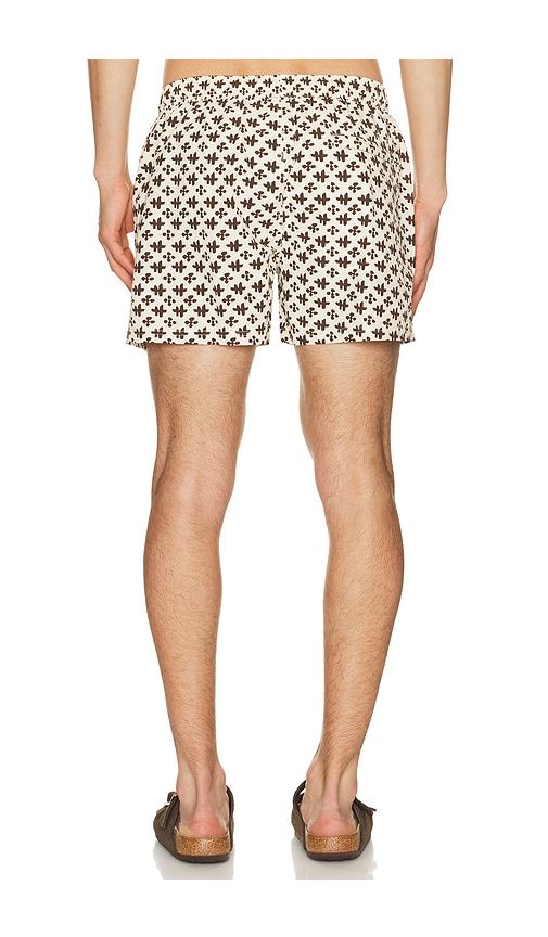 Printed Sebastian Swim Trunk in Cream. - size L (also in M, S) - AUTO-REPLY - Modalova