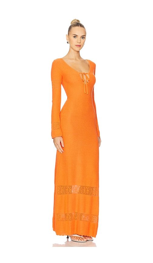 Rita Crochet Dress in Orange. - size S (also in XS) - ASTA RESORT - Modalova