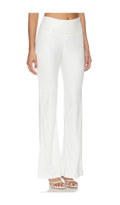 Iris Hand Beaded Pant in Ivory. - size L (also in M, S, XL, XS) - ASTA RESORT - Modalova