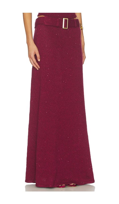 Alma Belted Skirt in Burgundy. - size M (also in S, XS) - ASTA RESORT - Modalova