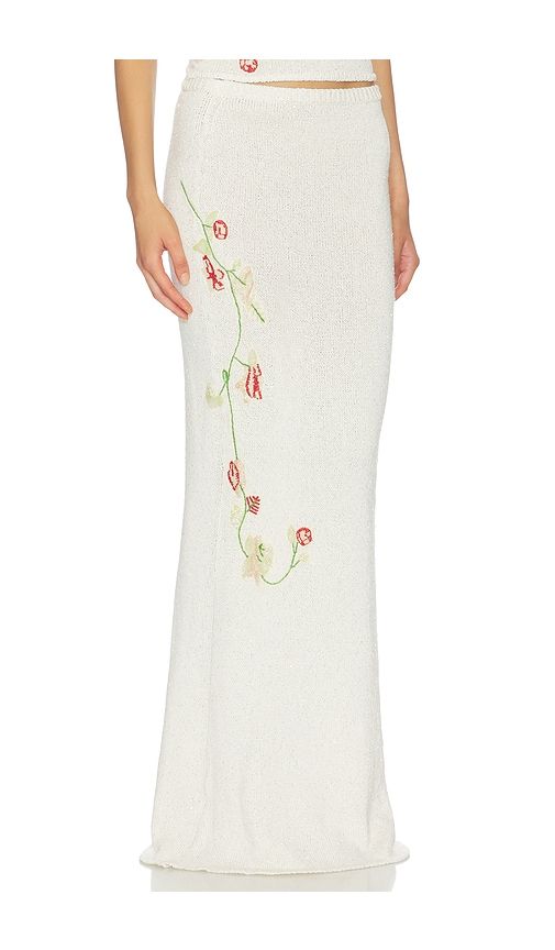 Carolina Embroidered Skirt in White. - size S (also in XS, M, L, XL) - ASTA RESORT - Modalova
