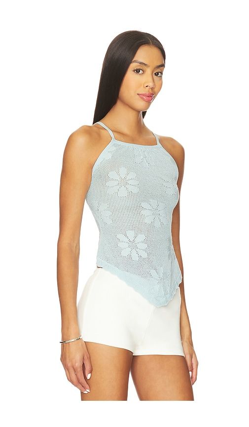 Bruna Crochet Top in Baby Blue. - size M (also in S) - ASTA RESORT - Modalova
