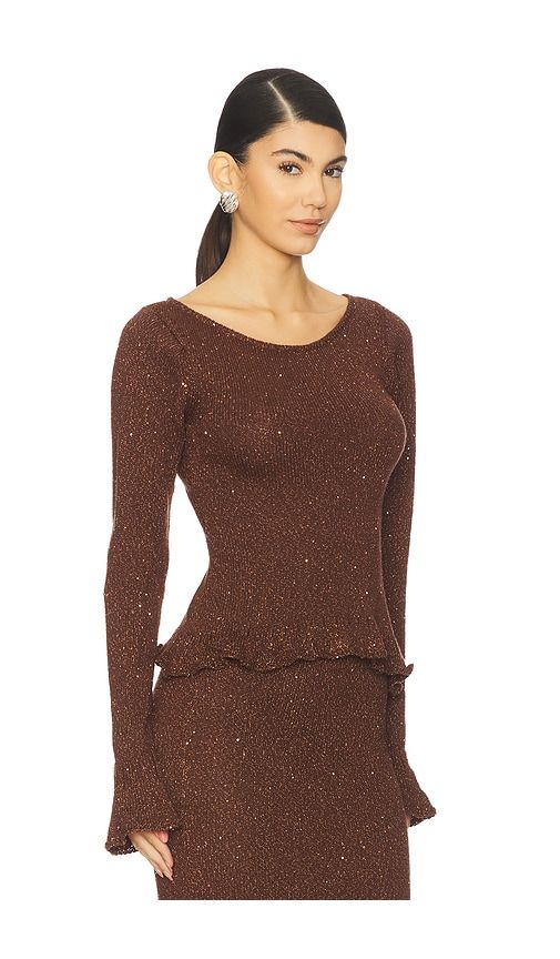 Michaela Longsleeve Top in Chocolate. - size M (also in S, XS) - ASTA RESORT - Modalova