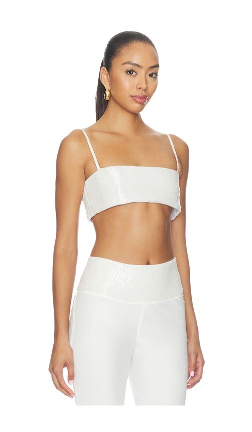Iris Hand Beaded Bralette in Ivory. - size L (also in M, S, XS) - ASTA RESORT - Modalova