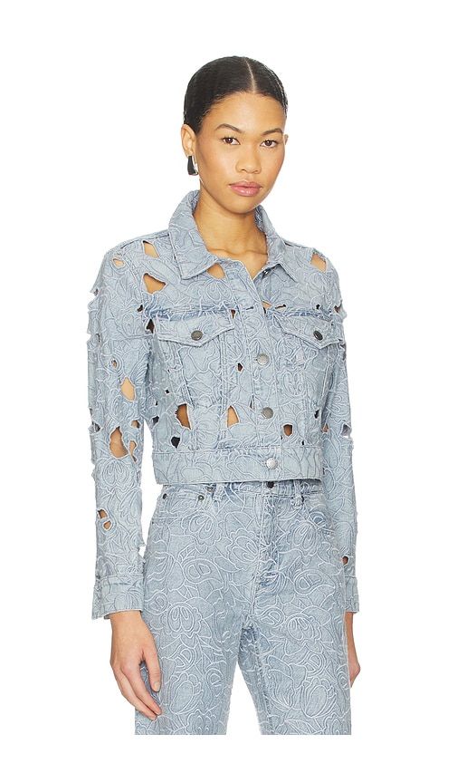 Chloe Denim Jacket in Blue. - size M (also in S, XS) - Alice + Olivia - Modalova
