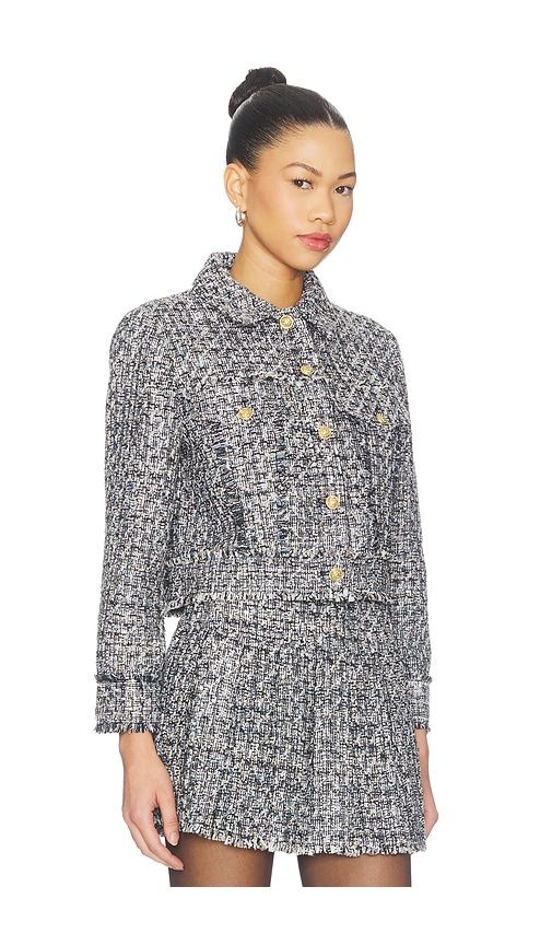 Chloe Cropped Boxy Jacket in & White. - size L (also in M, S, XS) - Alice + Olivia - Modalova