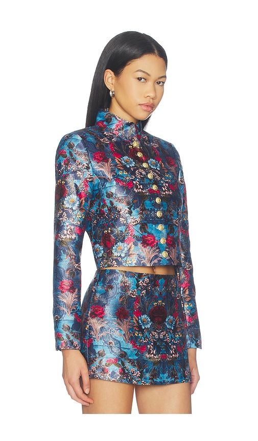 Emerson Jacquard Military Jacket in Multi. - size L (also in M, S, XS) - Alice + Olivia - Modalova