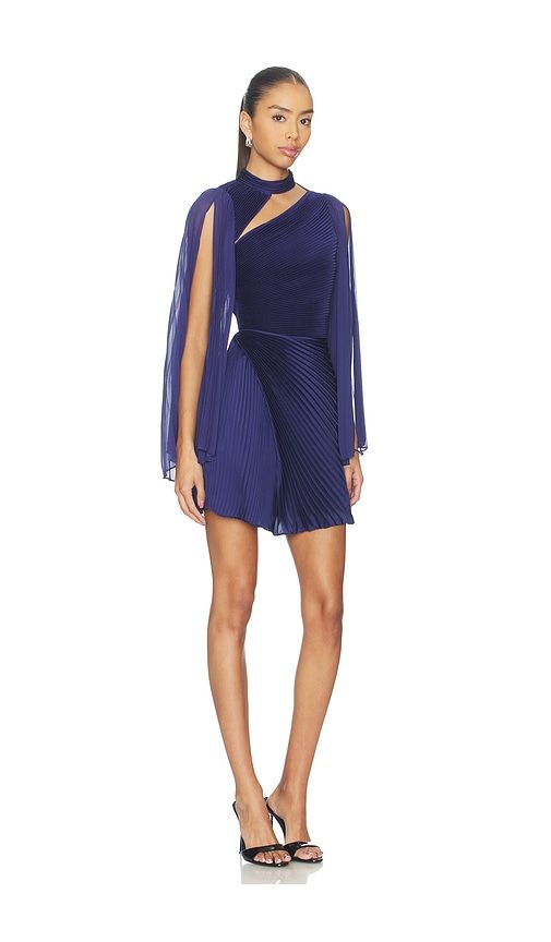 Aurelie Draped Cape Mini Dress in Blue. - size 2 (also in 4) - Alice + Olivia - Modalova