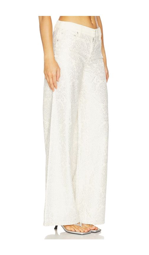 Jasper Amazing Embellished Jean in Cream. - size 25 (also in 26, 27, 28) - Alice + Olivia - Modalova